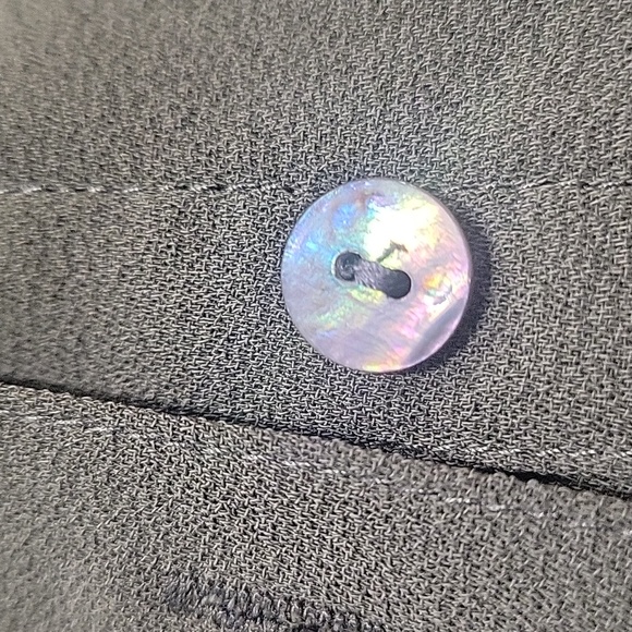 J. Jill-Button Up Collared Blouse Olive Green-Size XLarge - Picture 14 of 15